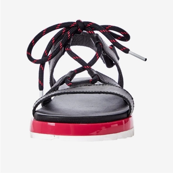 WORN ONCE Sorel “Roaming Lace” ladies sandals in Black/Punch Pink, size 6-1/2 - Picture 8 of 12